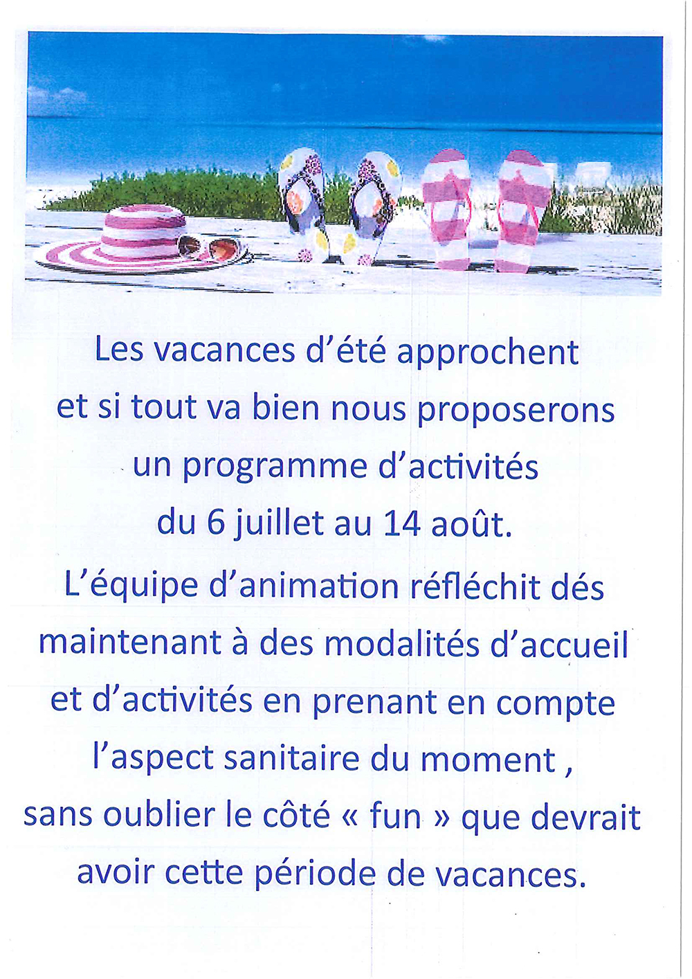 annonce ALSH COVID MAI 3